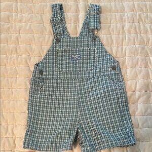 OshKosh B'gosh Blue and White Checkered Overalls